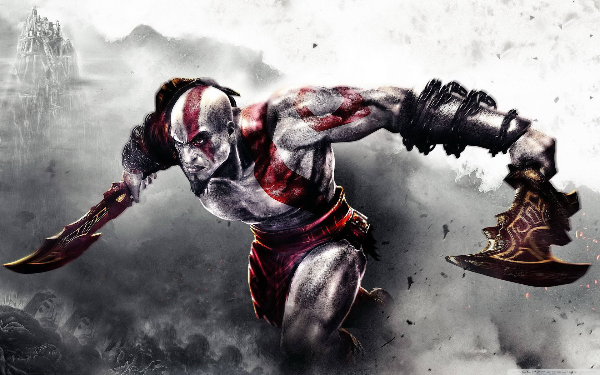 God Of War Fearless Kratos Background