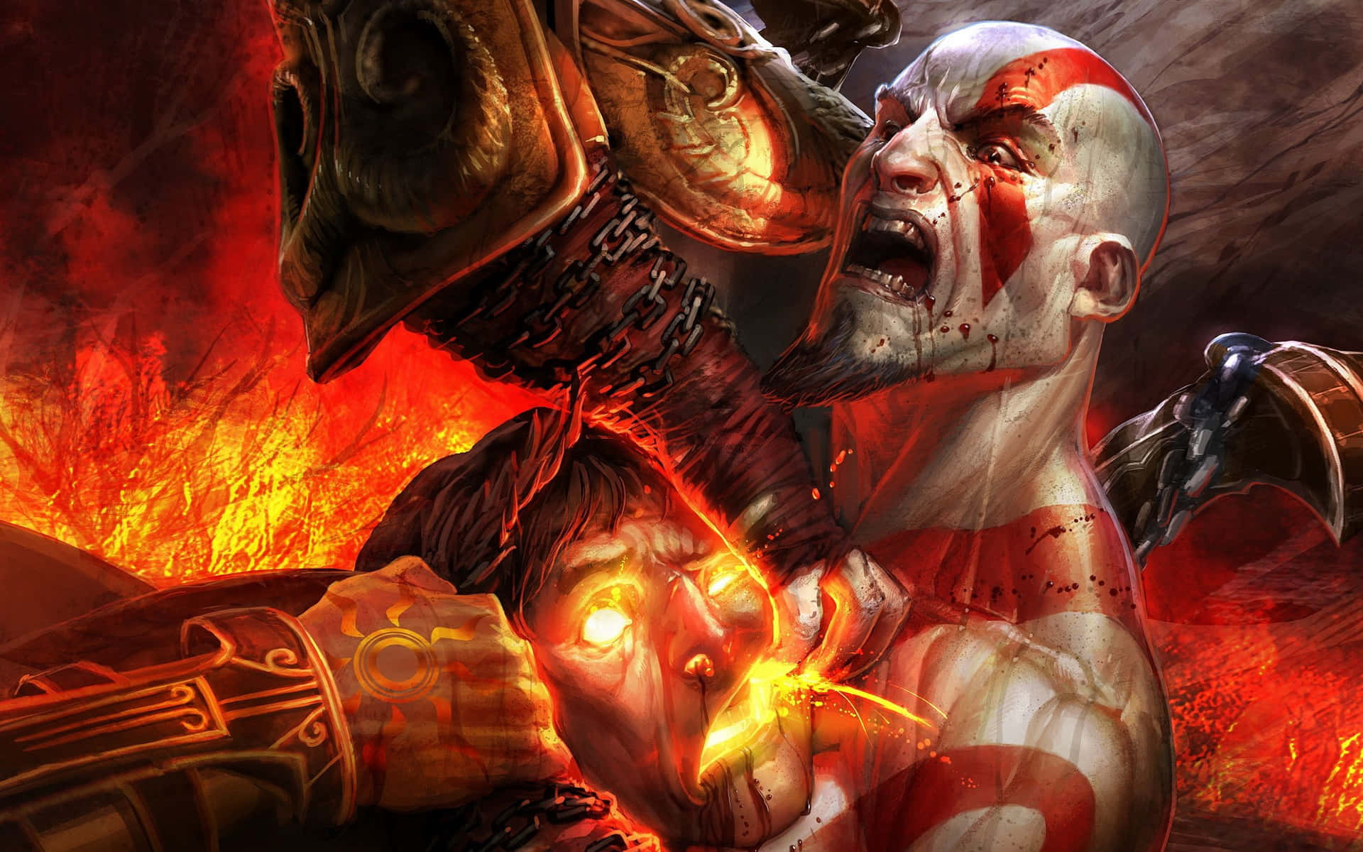 God Of War Iii: Epic Action Puzzle Background