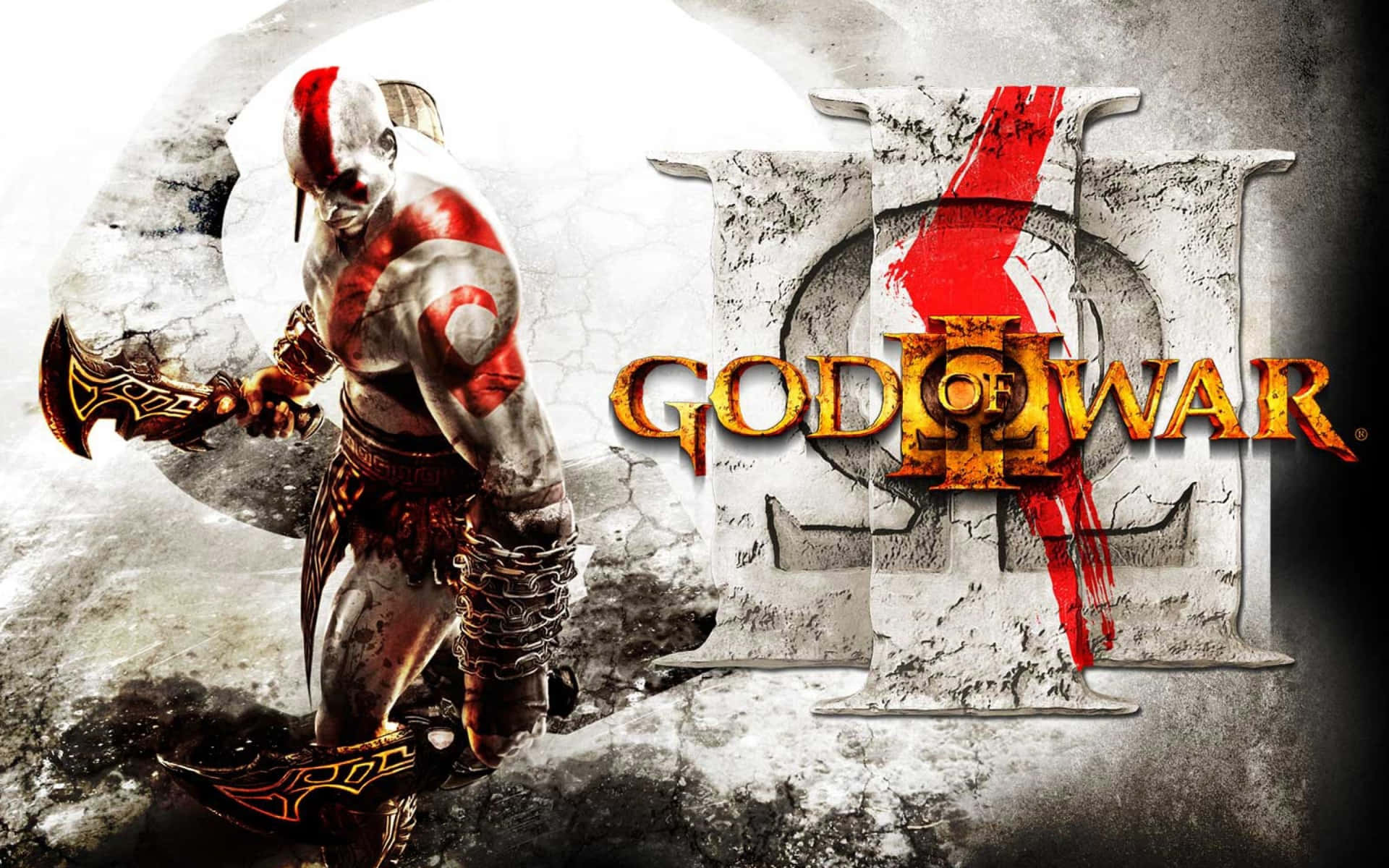 God Of War Iii Kratos Logo Background