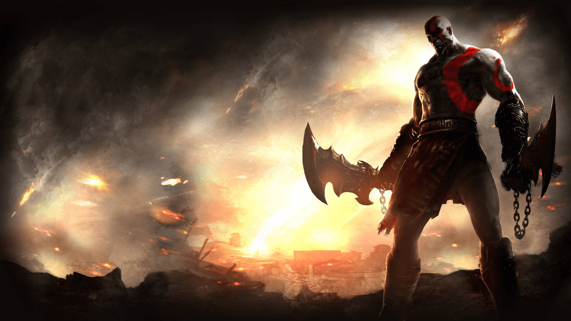 God Of War Kratos's Silhouette Background