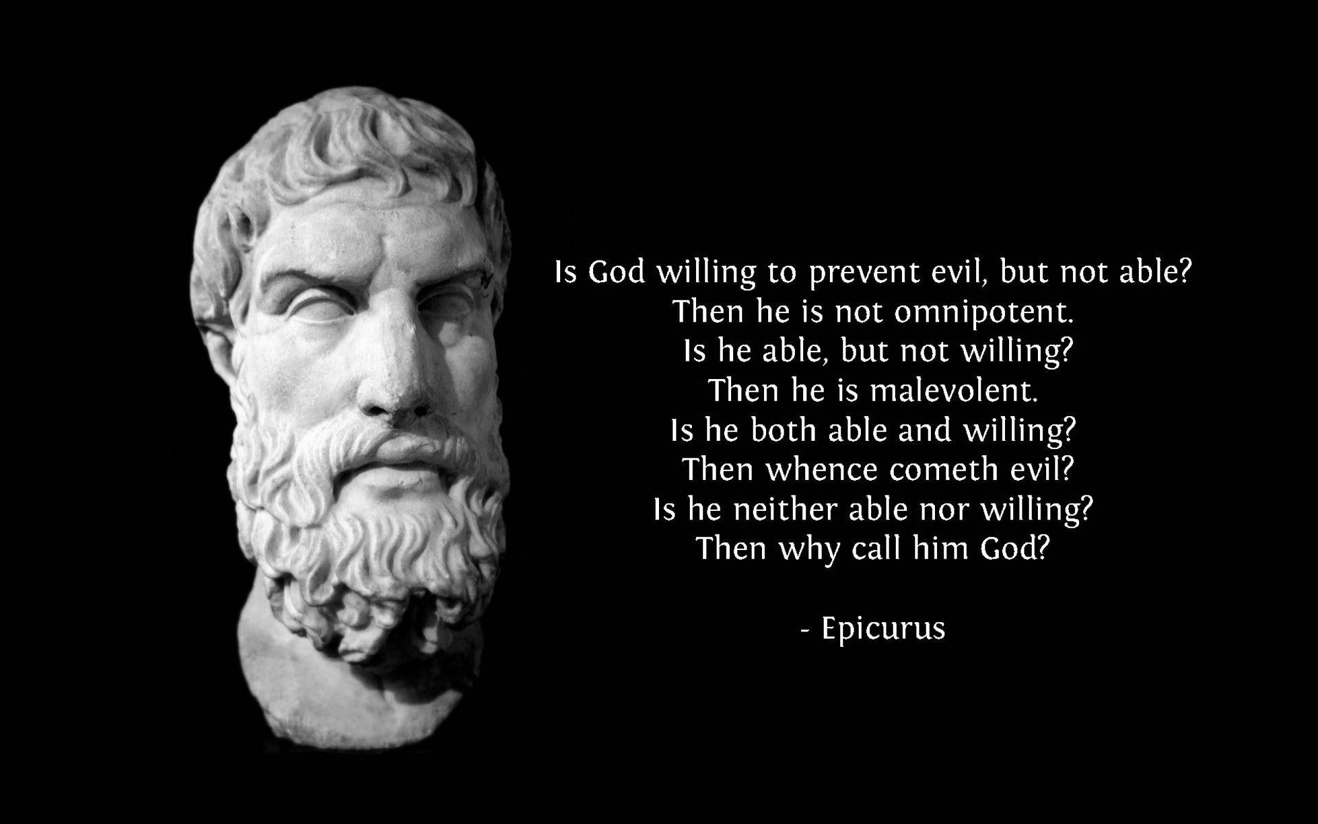 God Quotes Epicurus Background