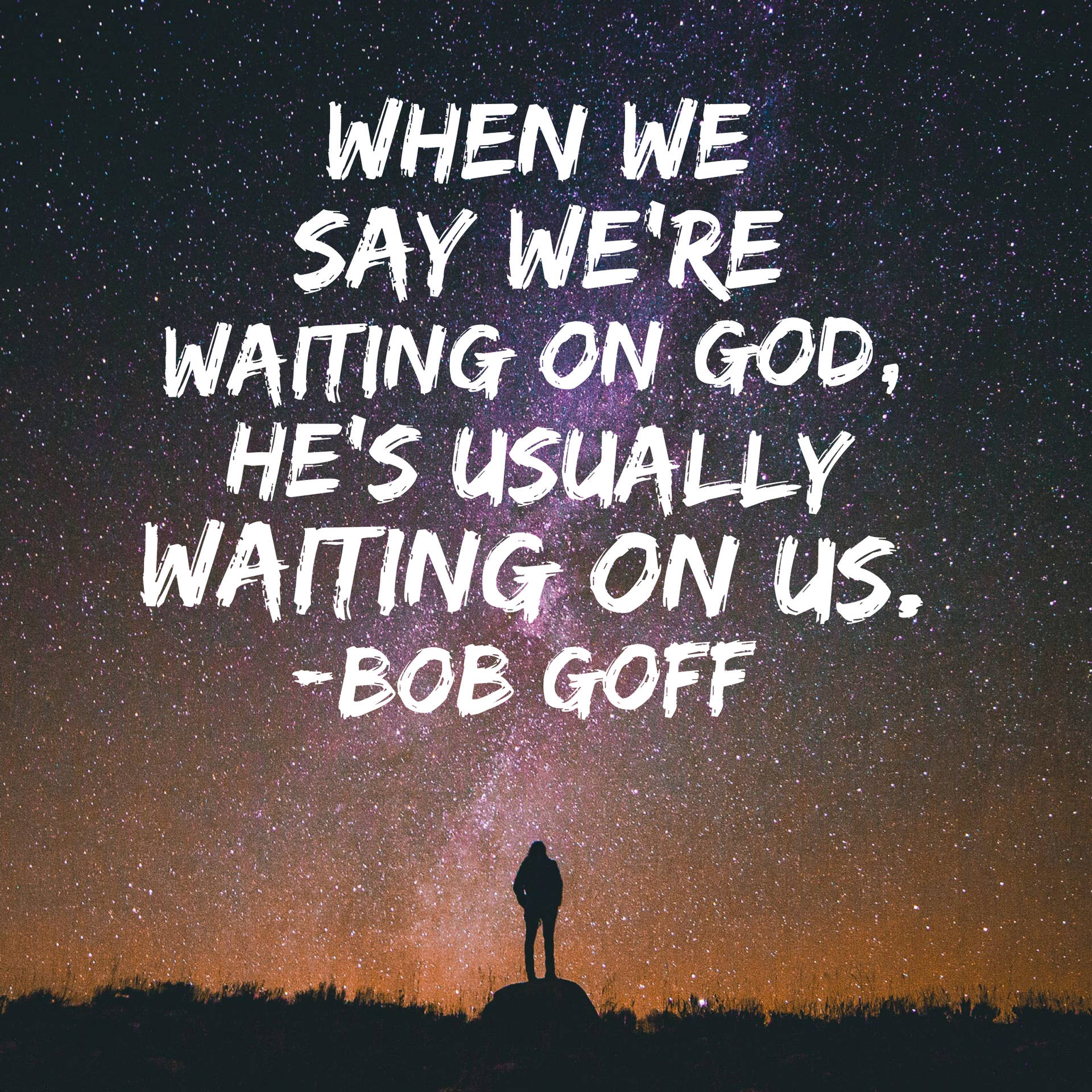God's Quotes Waiting Background