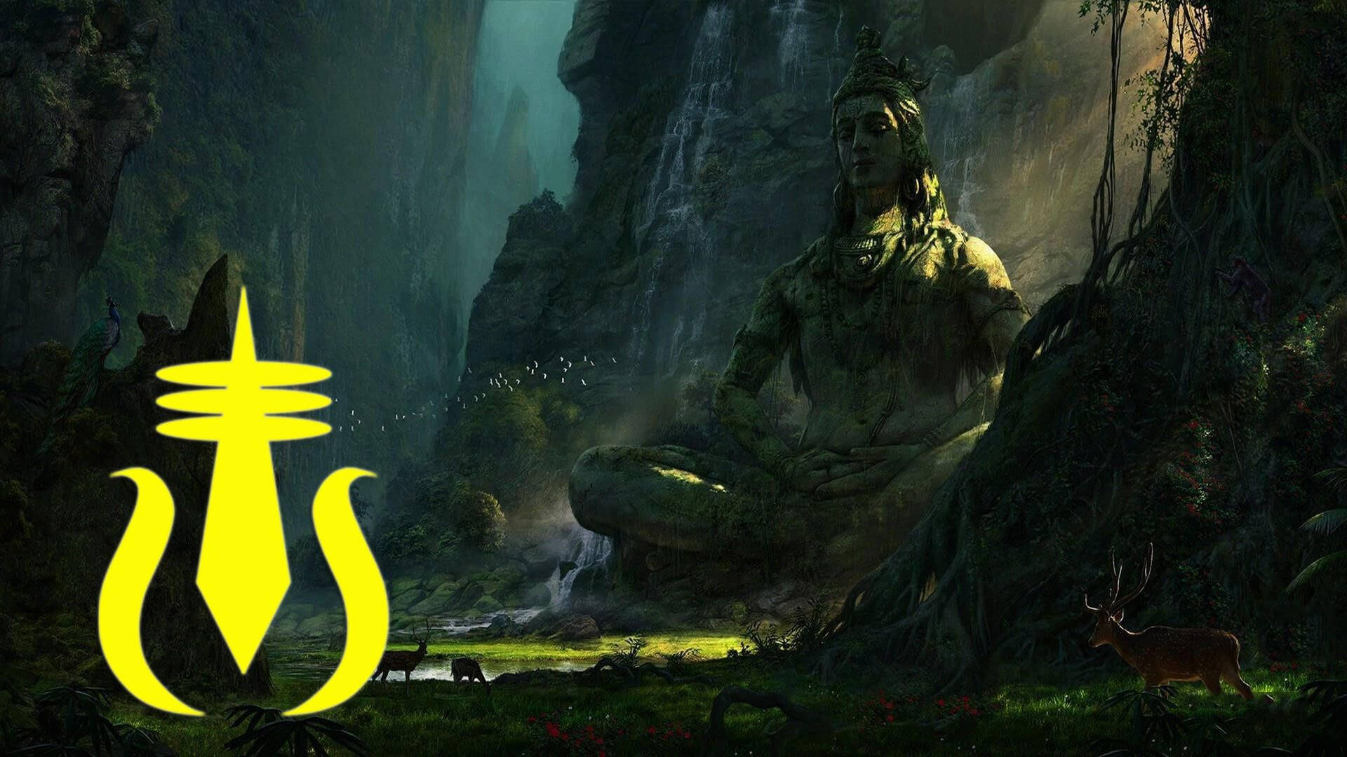 God Shiva One With Nature Background