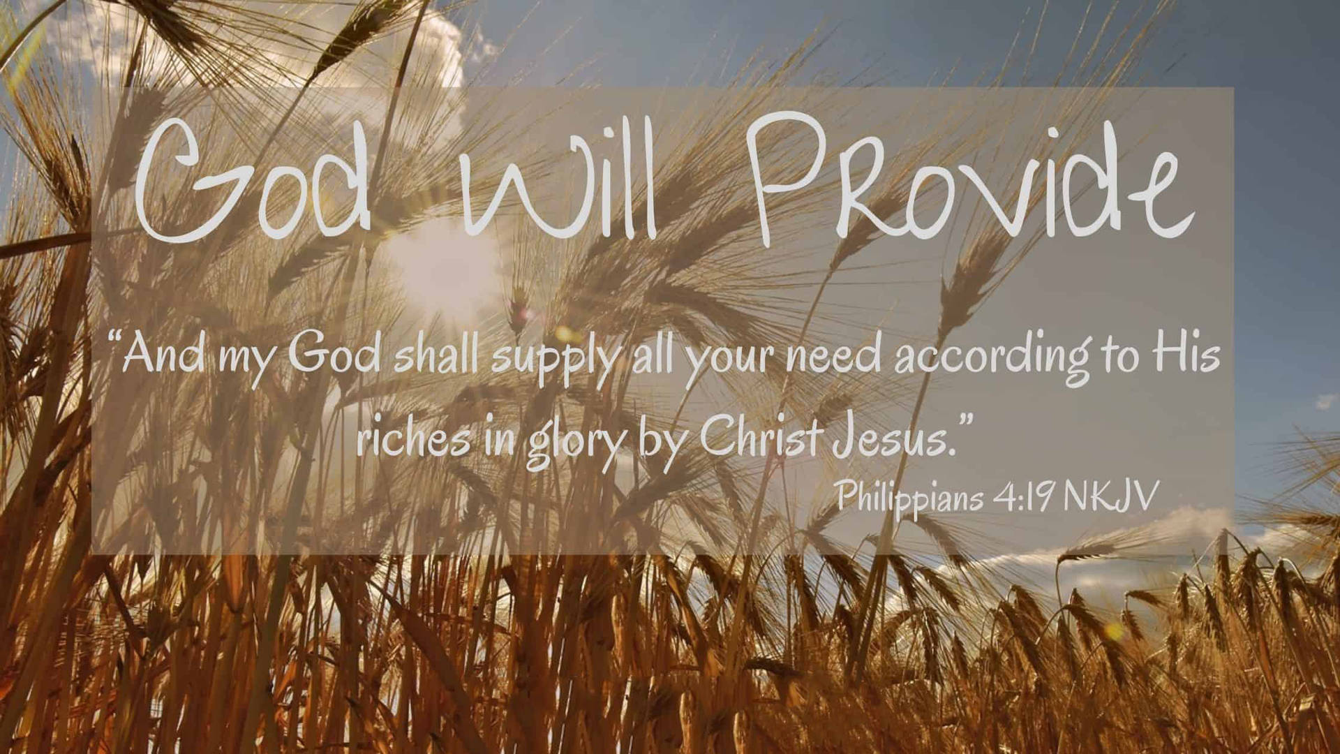God Will Provide Bible Quotes Background