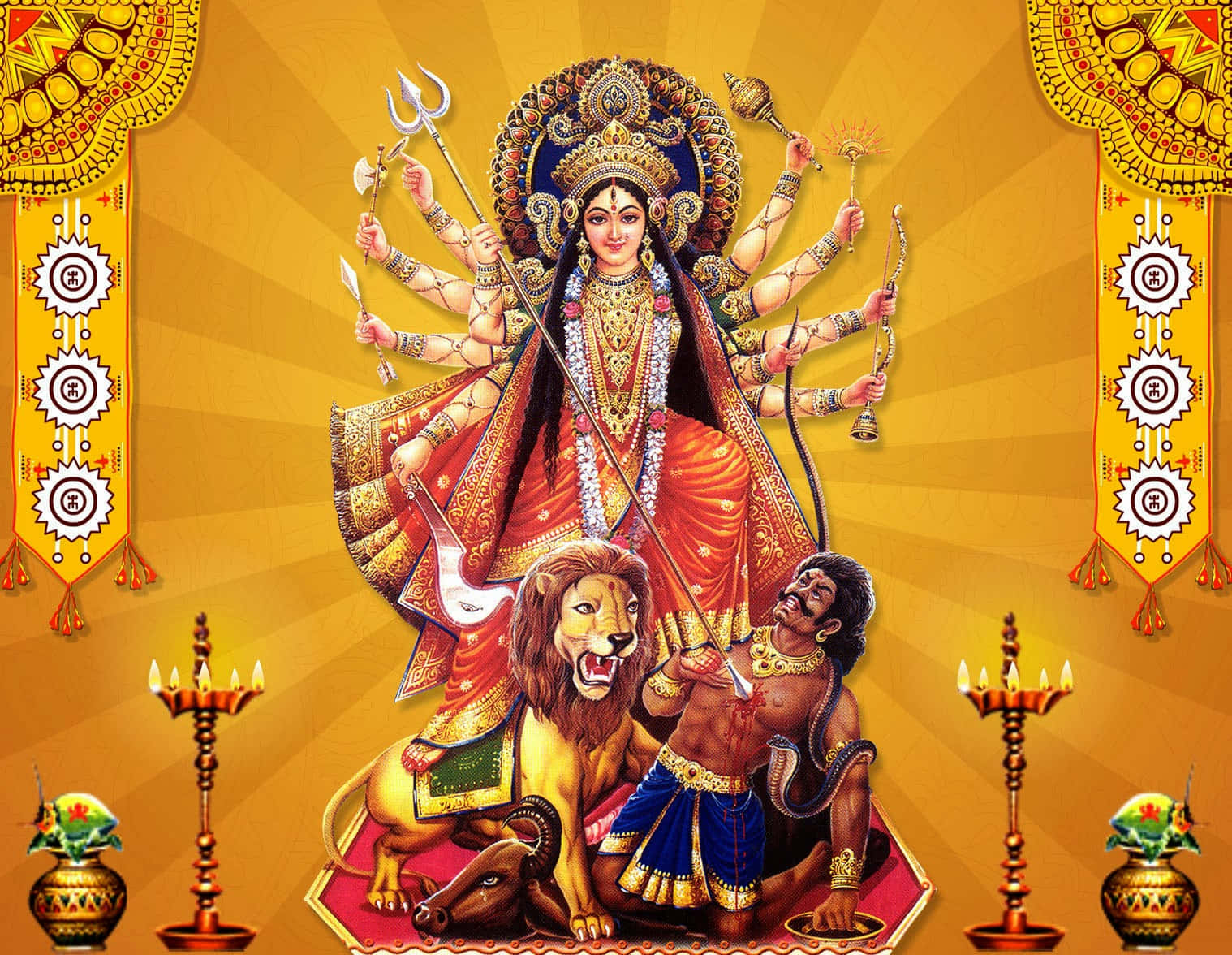 Goddess Durga Multi Armed Form