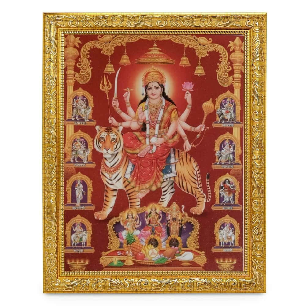 Goddess Durgaon Tiger Artwork