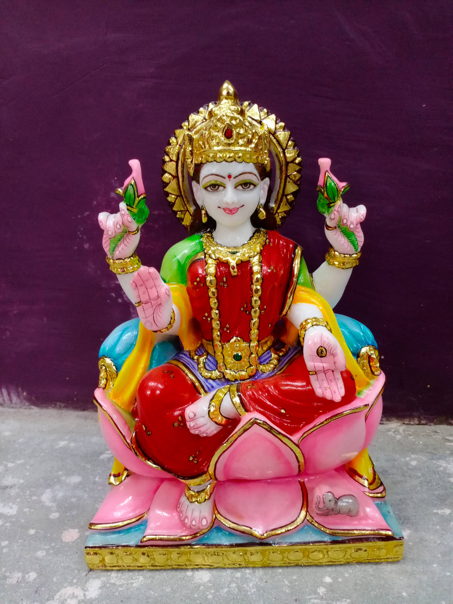 Goddess Figurine Lakshmi Background
