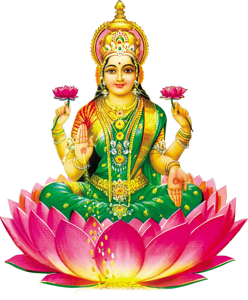 Goddess_ Lakshmi_on_ Lotus