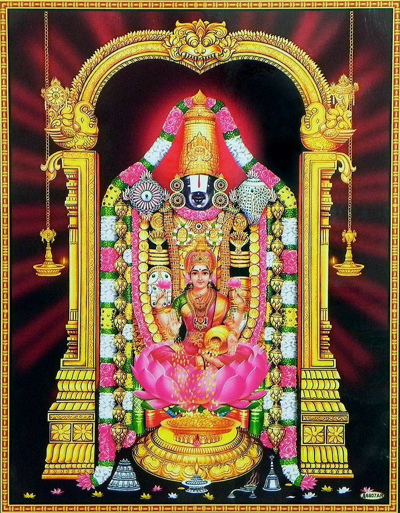 Goddess Lakshmi With Lord Venkateswara 4k