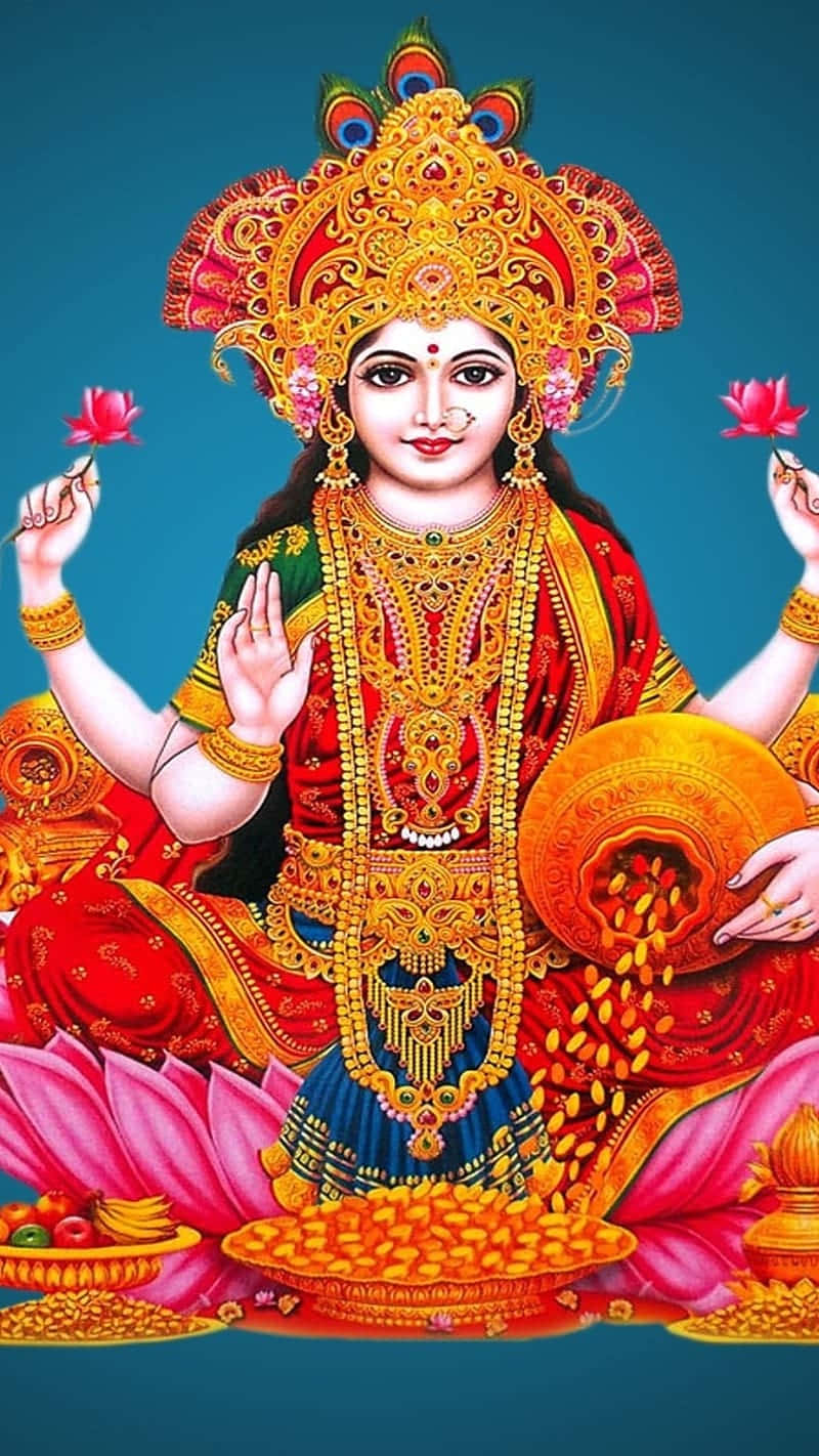 Goddess_ Mahalakshmi_ Traditional_ Artwork Background