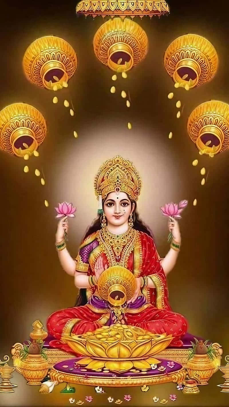 Goddess_ Mahalakshmi_ Traditional_ Artwork Background