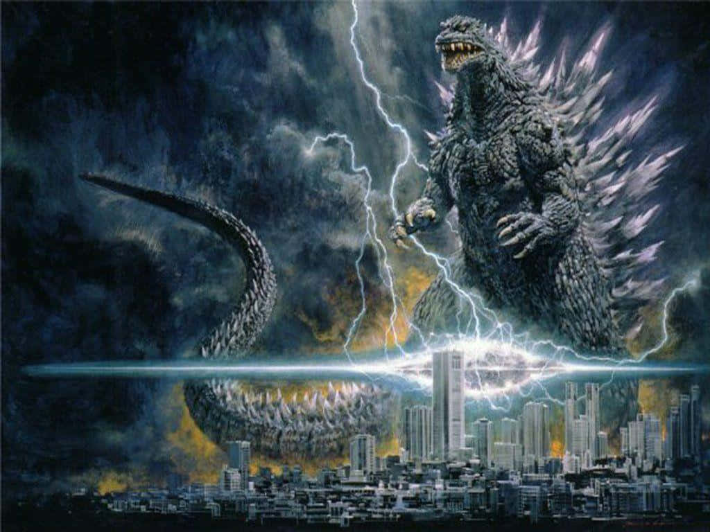 Godzilla 1998 Rampaging Through New York City Background