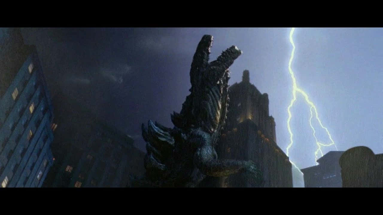 Godzilla 1998 Roaring In New York City Background