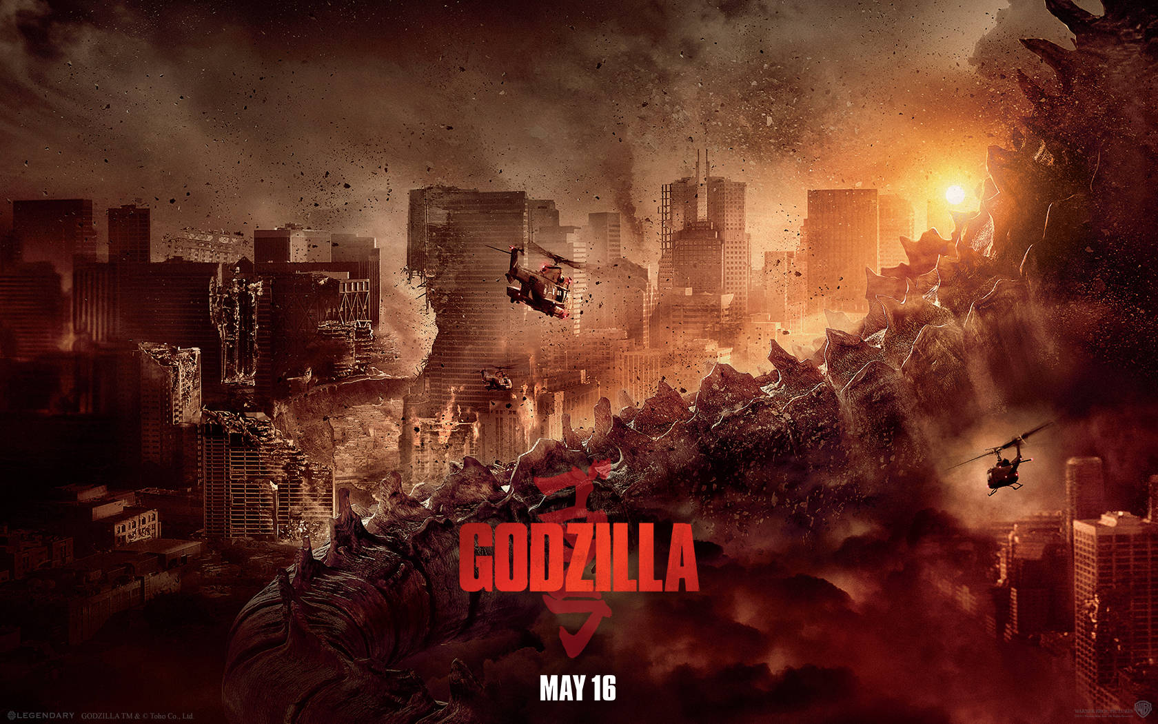 Godzilla 4k City Ruins Background