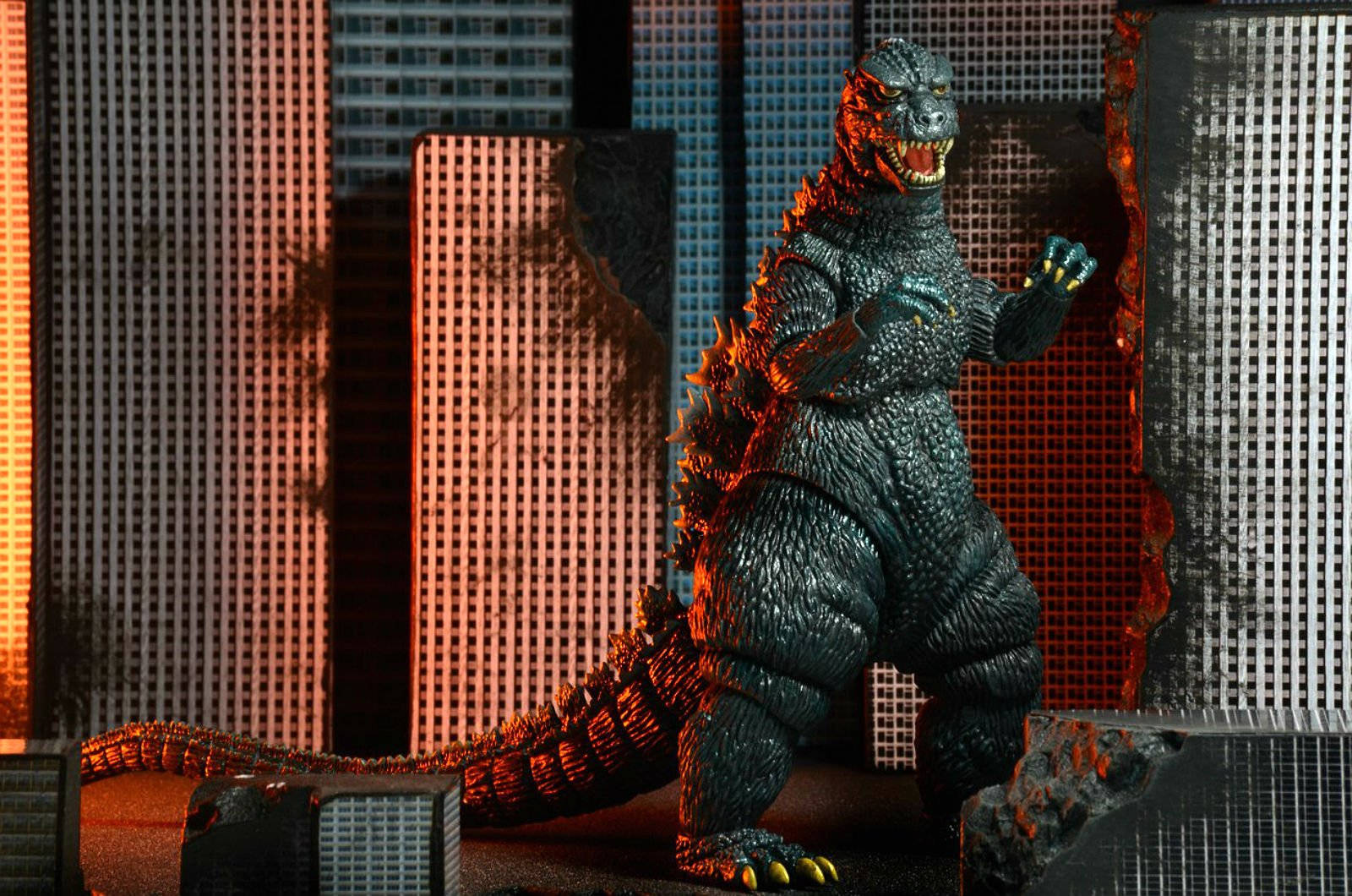 Godzilla 4k Figure City Background