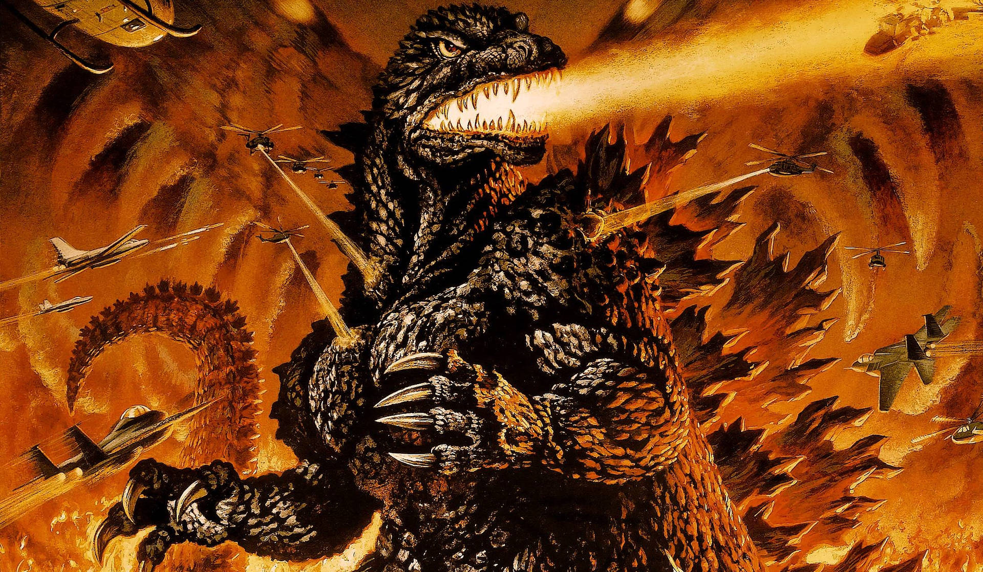 Godzilla 4k Fire Breath Background