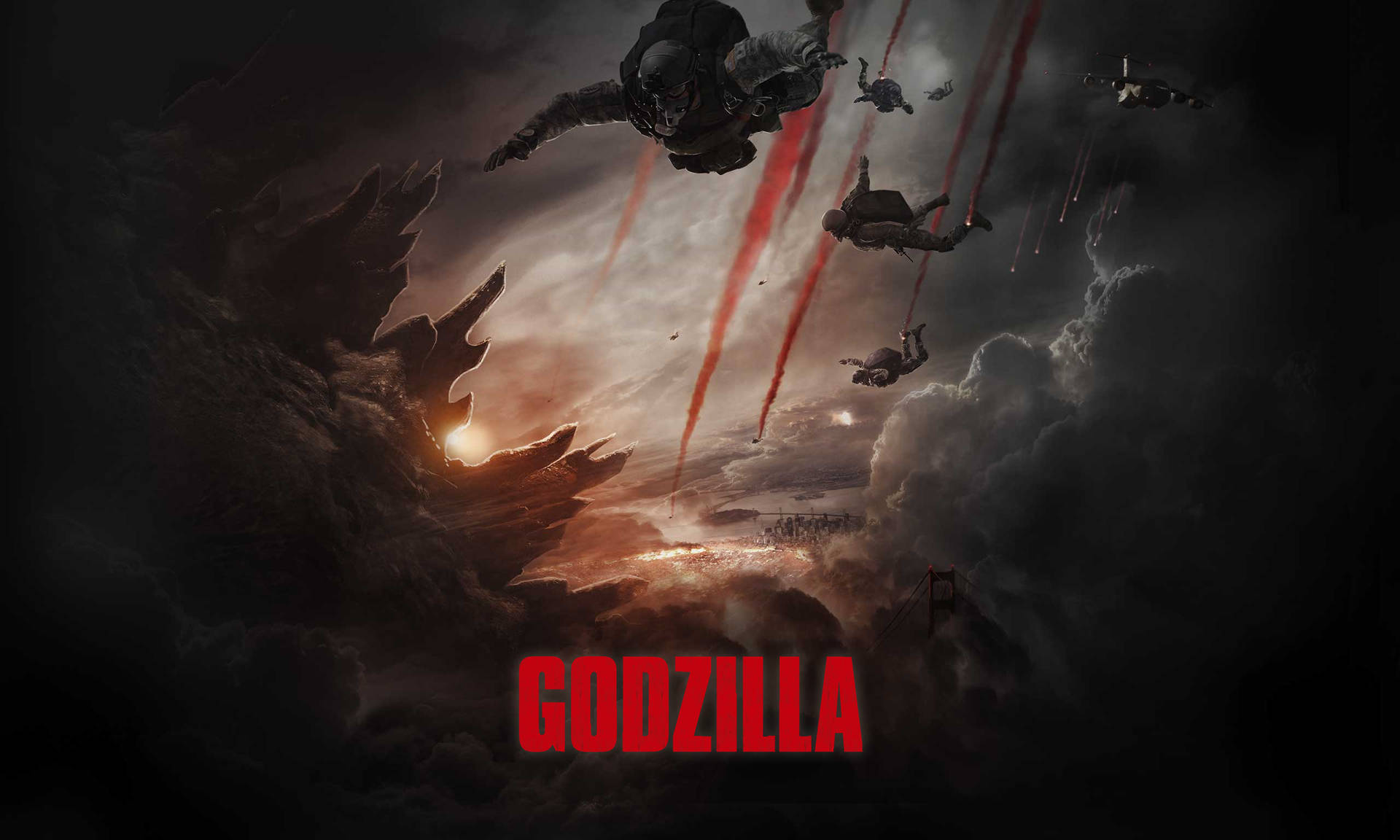 Godzilla 4k Parachute Background