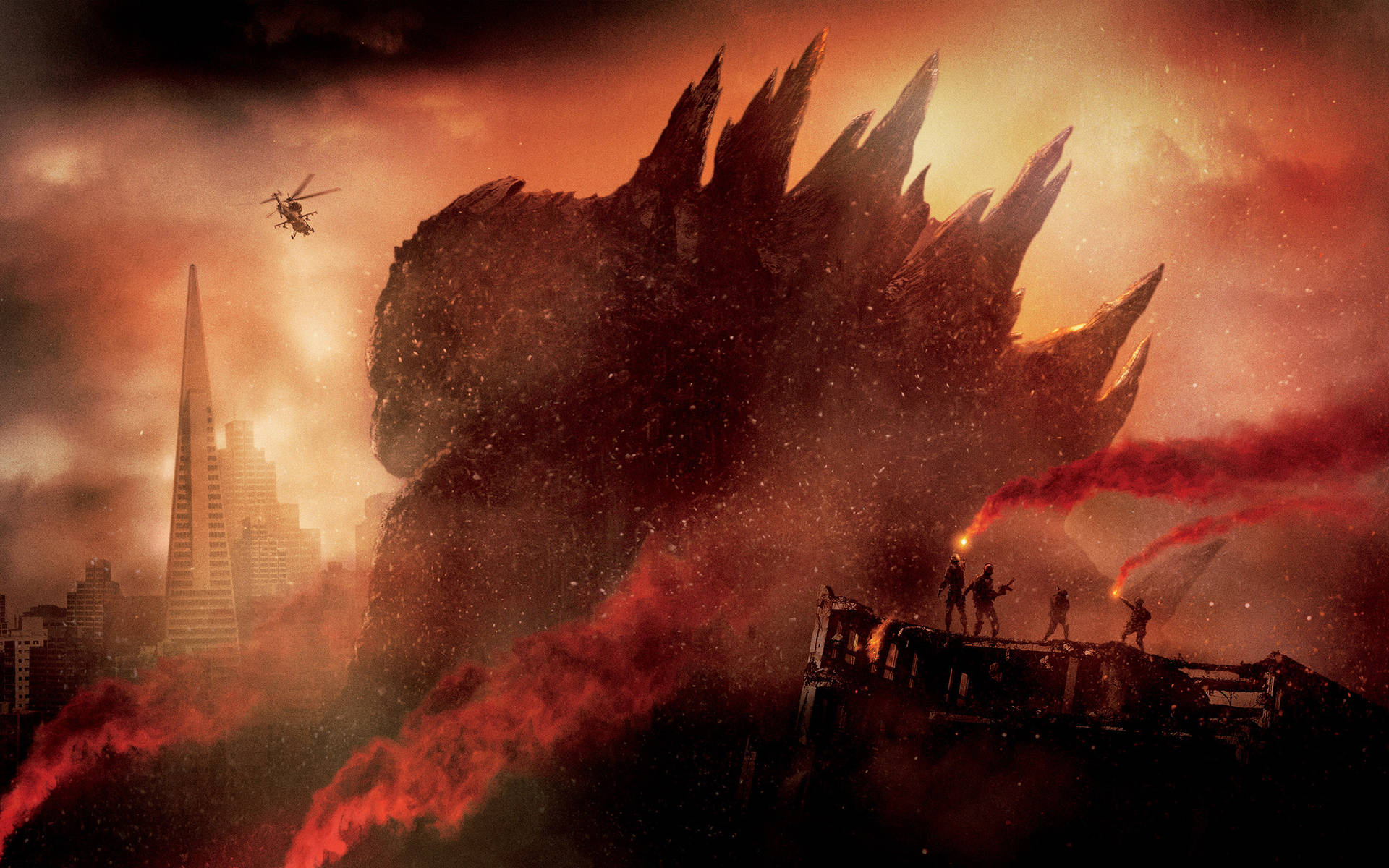 Godzilla 4k Soldiers Background