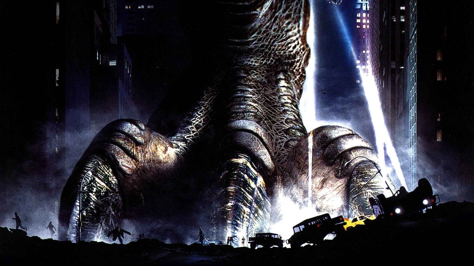 Godzilla Rampages Through New York City In The 1998 Blockbuster Film Background