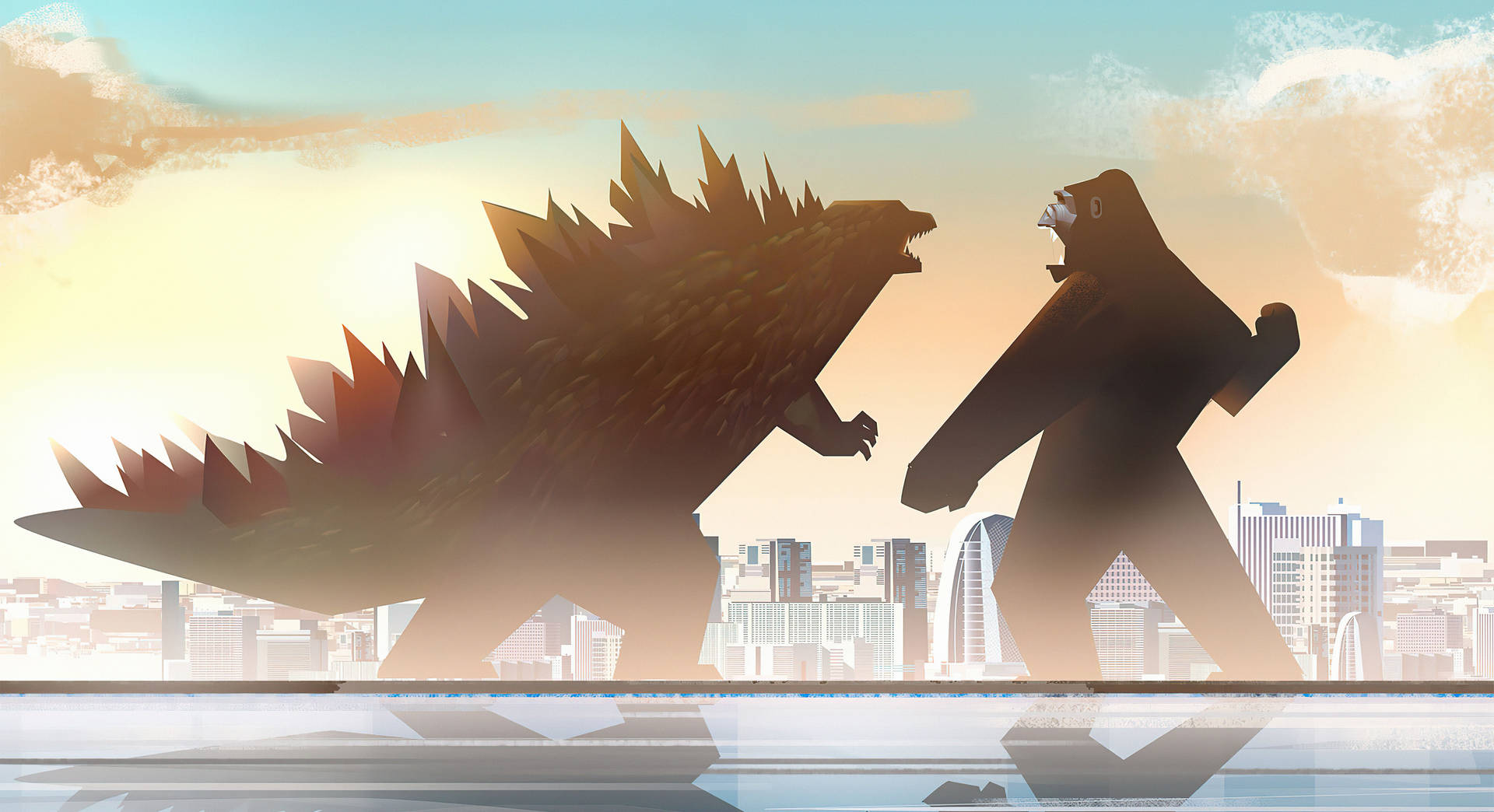 Godzilla Vs. King Kong Background