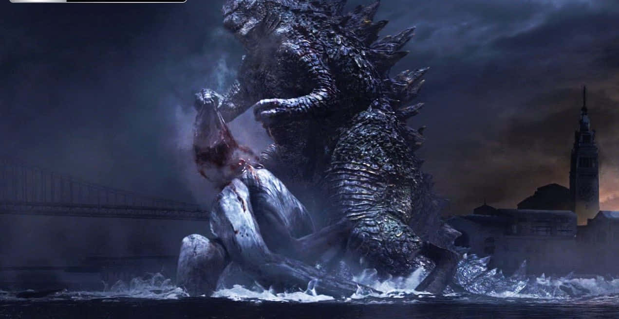 Godzillavs Muto Battle Scene Background