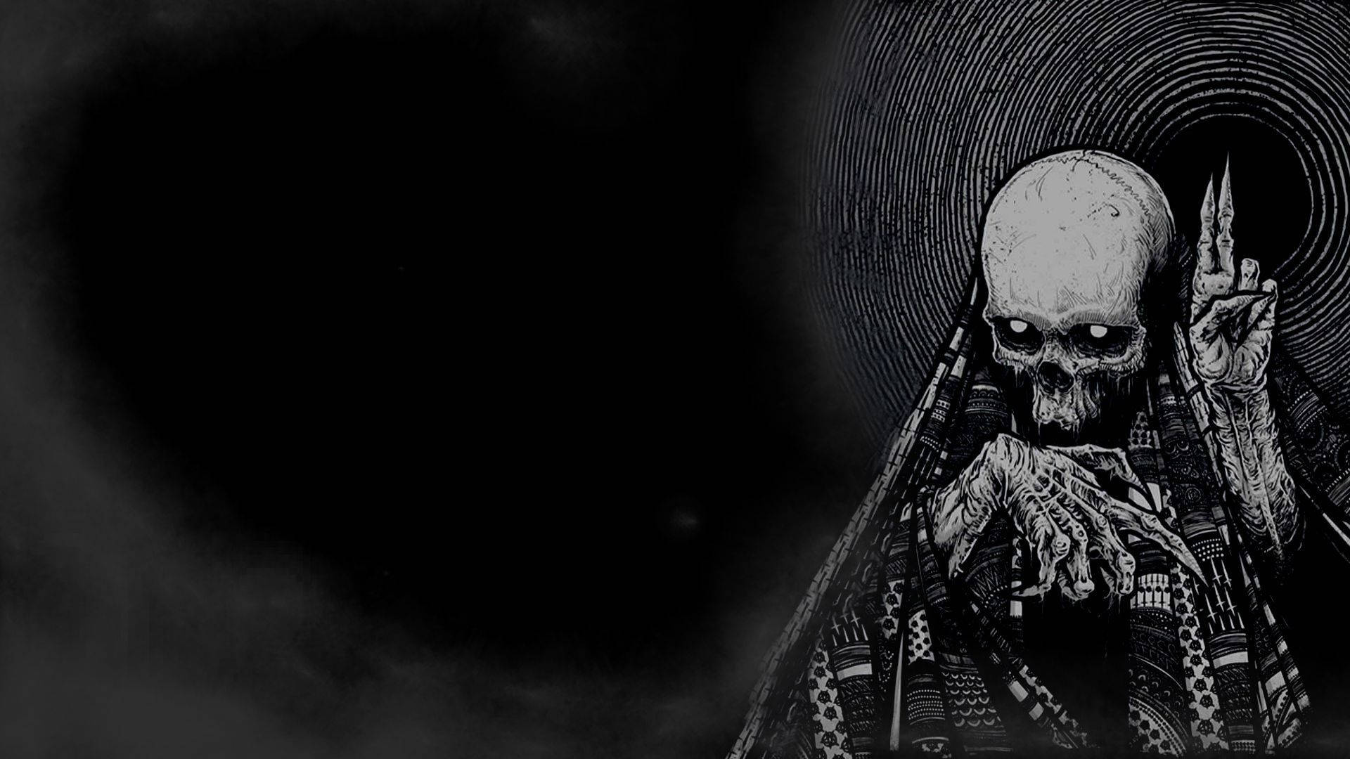 Goetic Skeleton Desktop Background