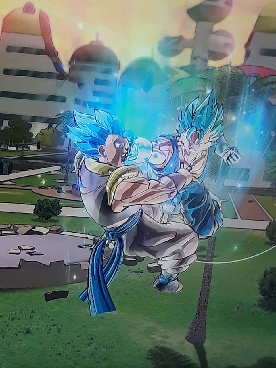 “gogeta And Vegito Unite For An Epic Battle” Background