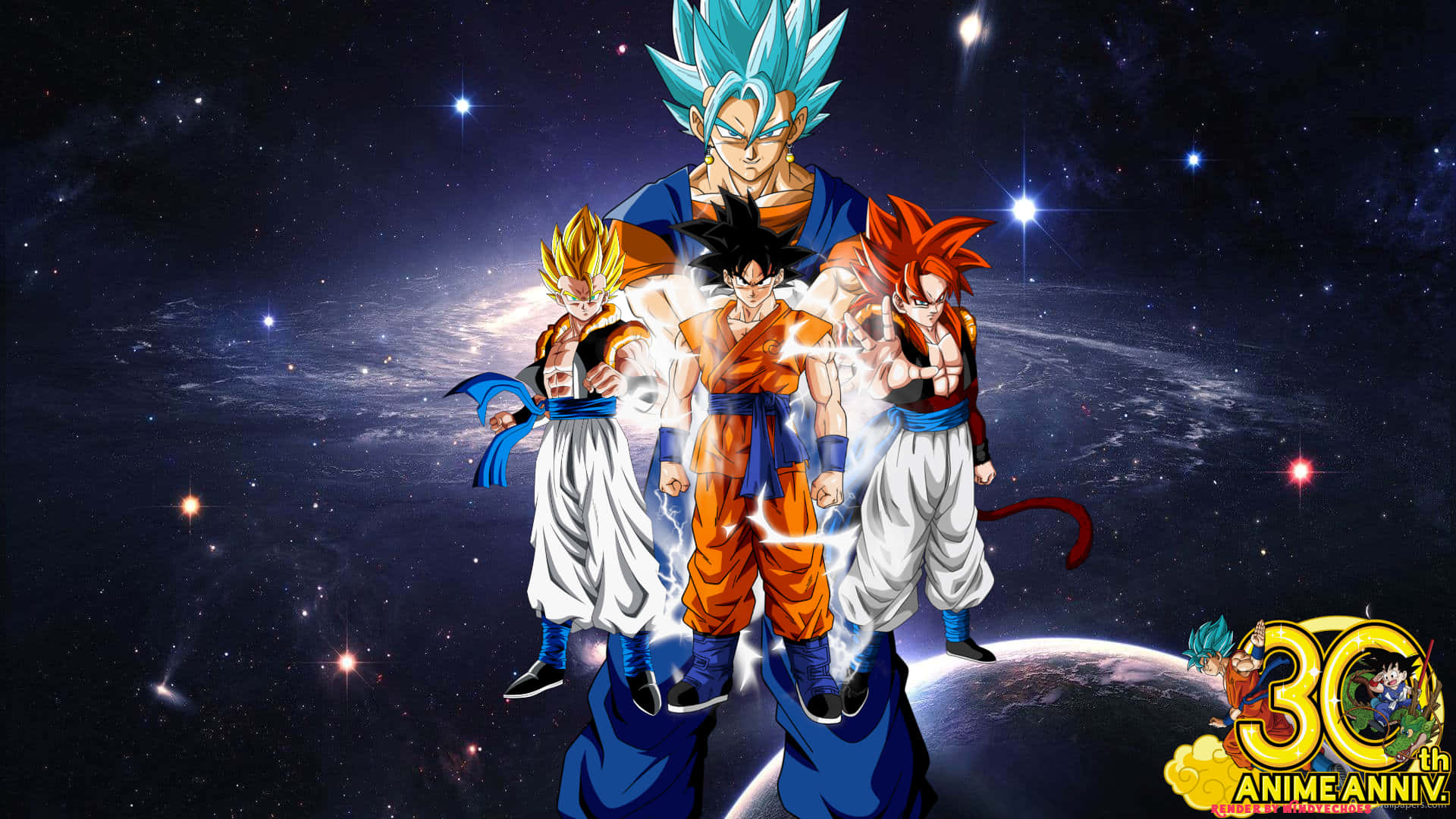 Gogeta And Vegito Unite In Action! Background