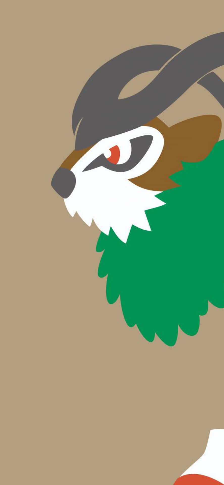 Gogoat Graphic In Brown Backdrop