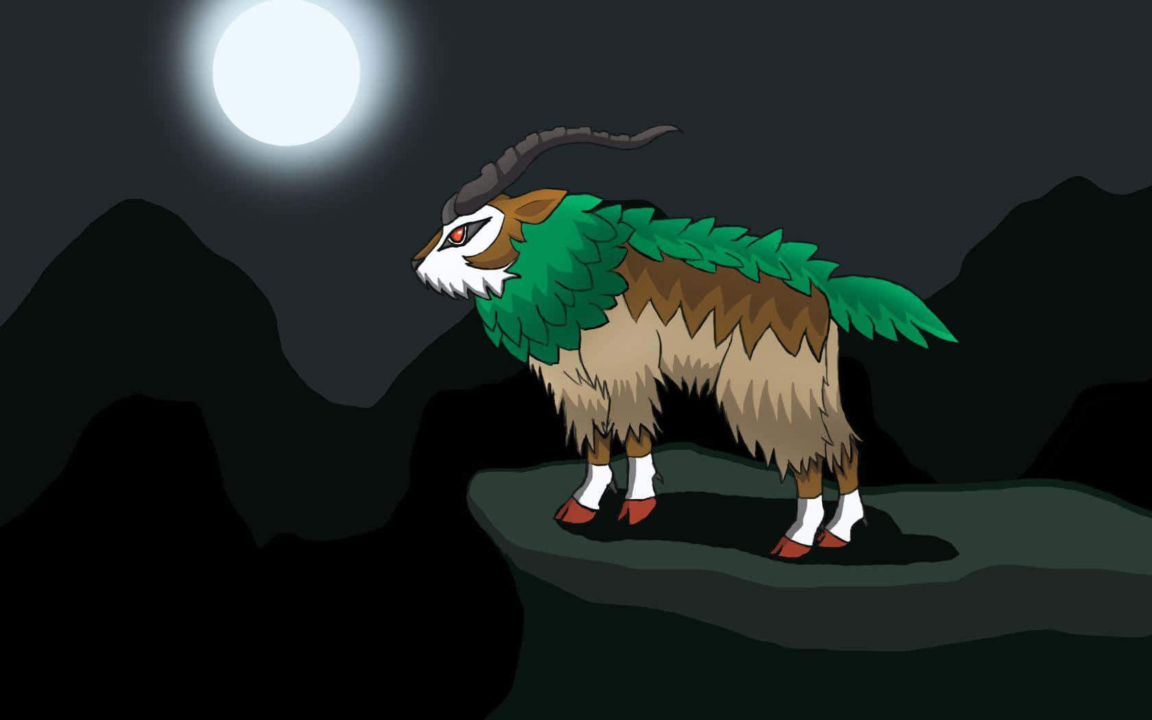 Gogoat With Full Moon