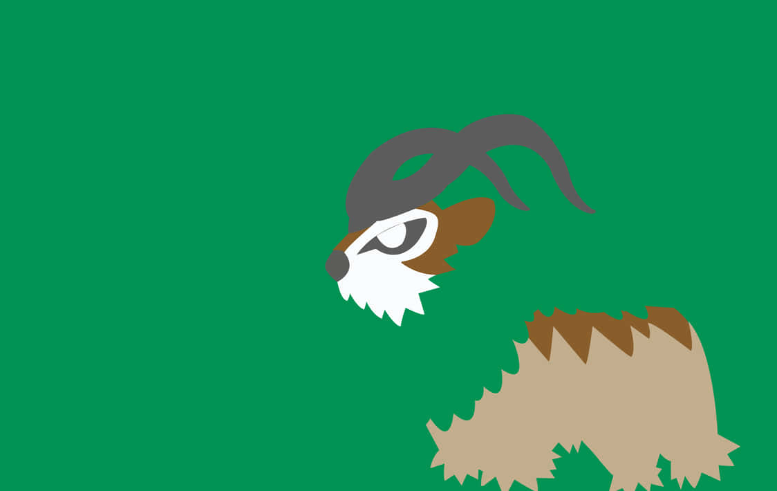 Gogoat With Leafy Mane Blending In Background Background