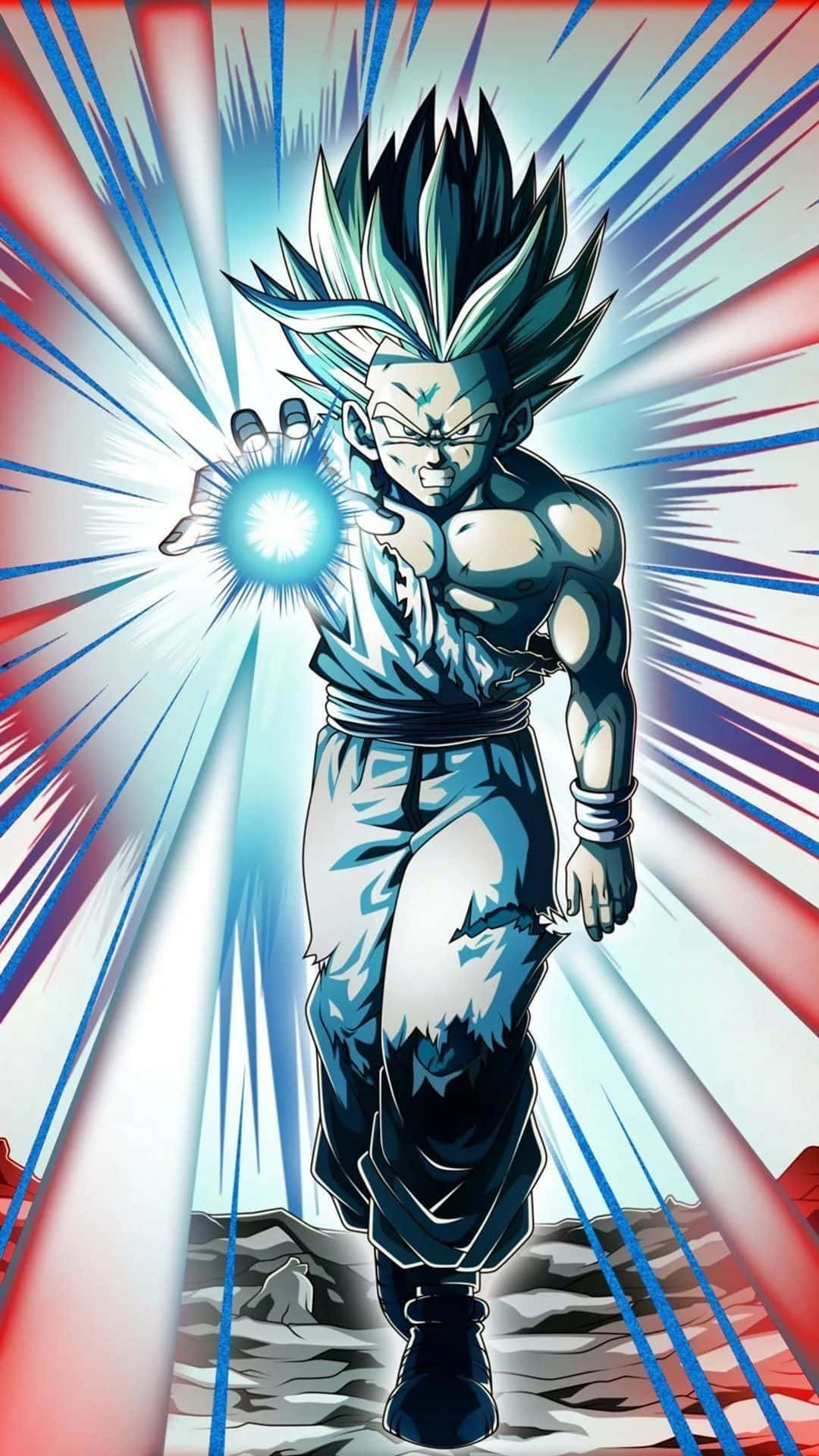 Gohan Iphone Blue Energy Ball Background