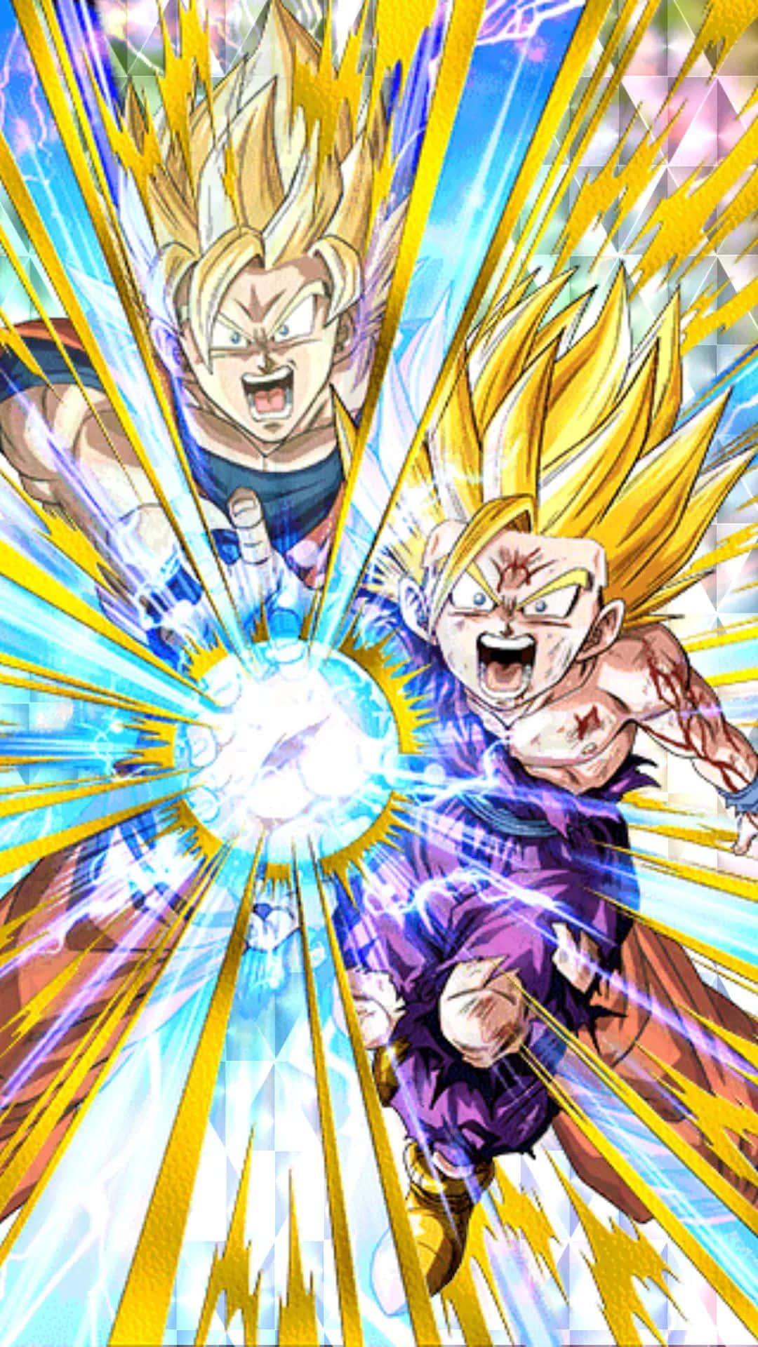 Gohan Iphone Energy With Goku Background