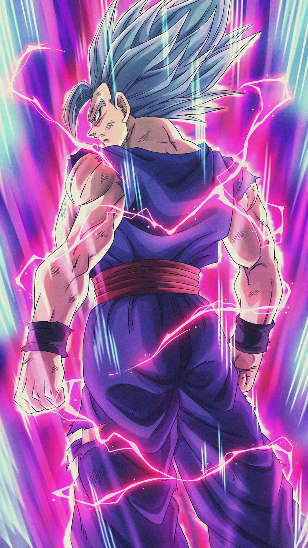 Gohan Iphone Violet Electric Energy Background