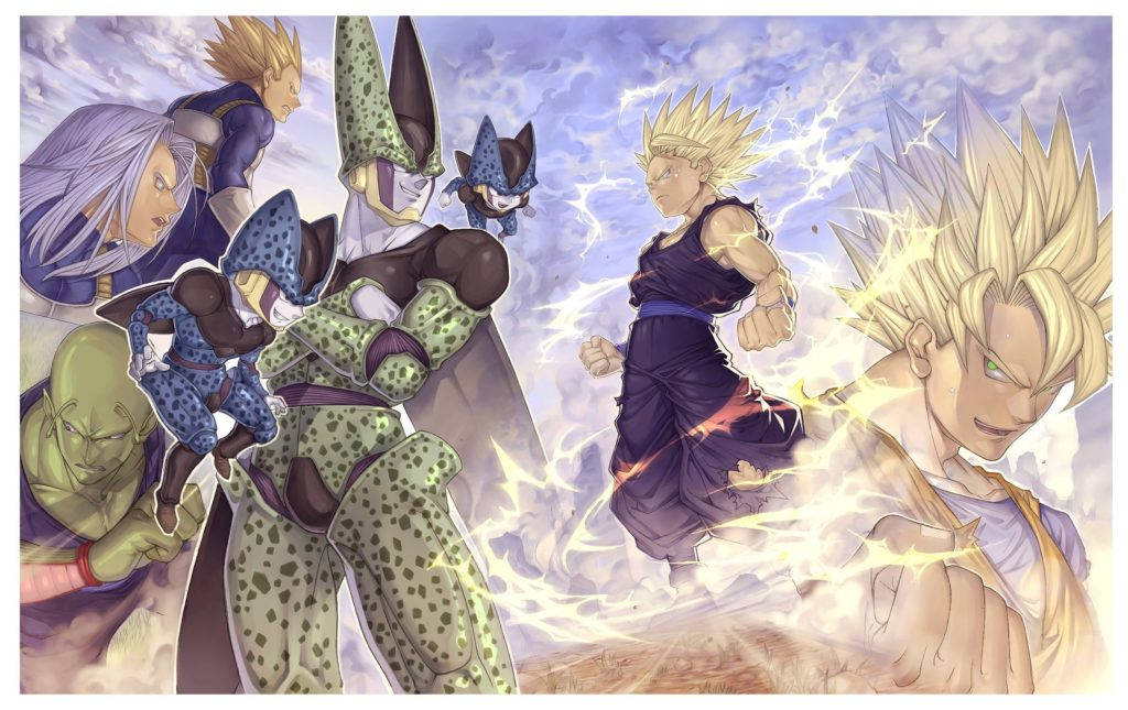Gohan With Dragon Ball Characters Background