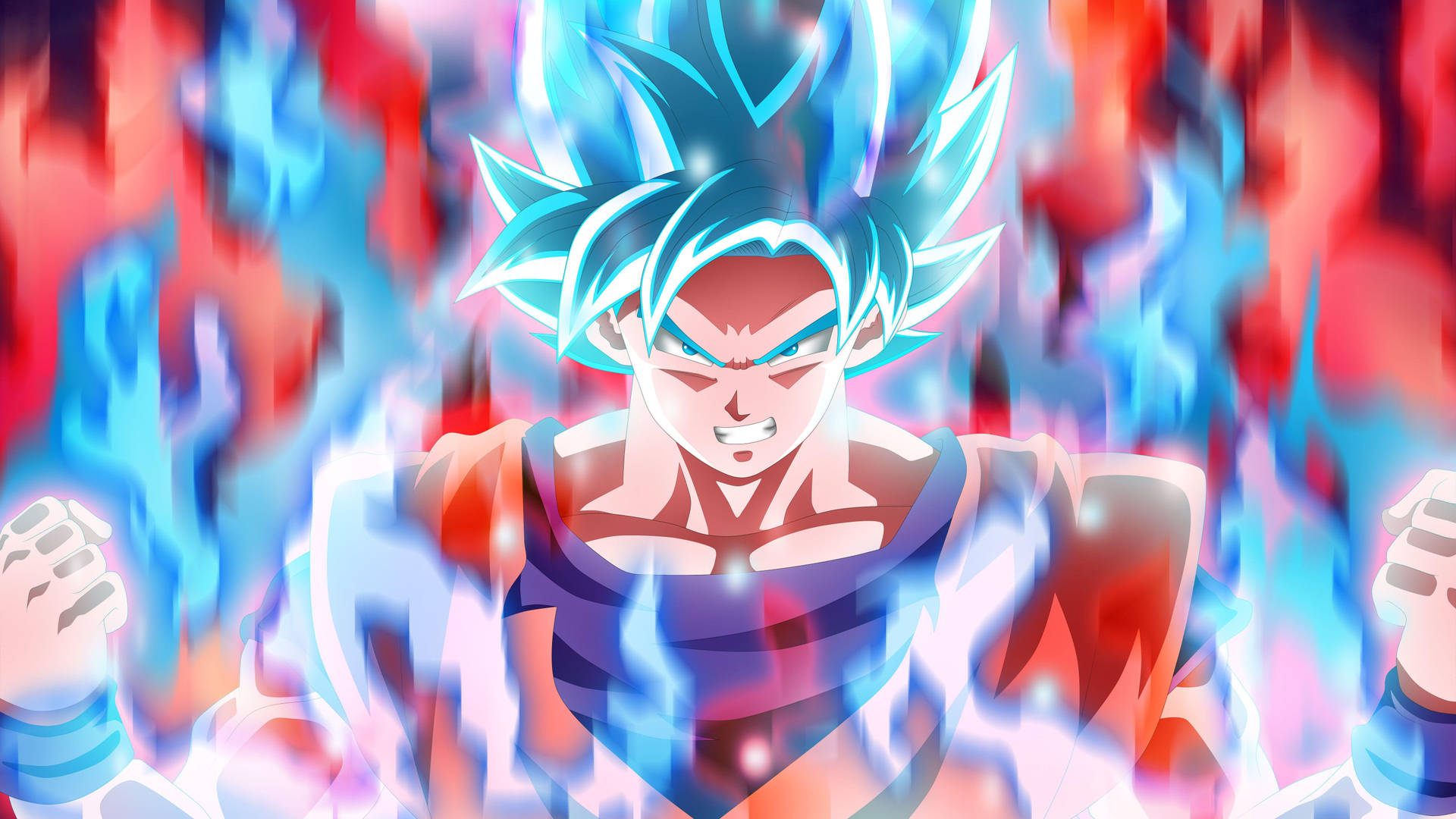 Goku 4k Ultra Hd Angry With Aura Background