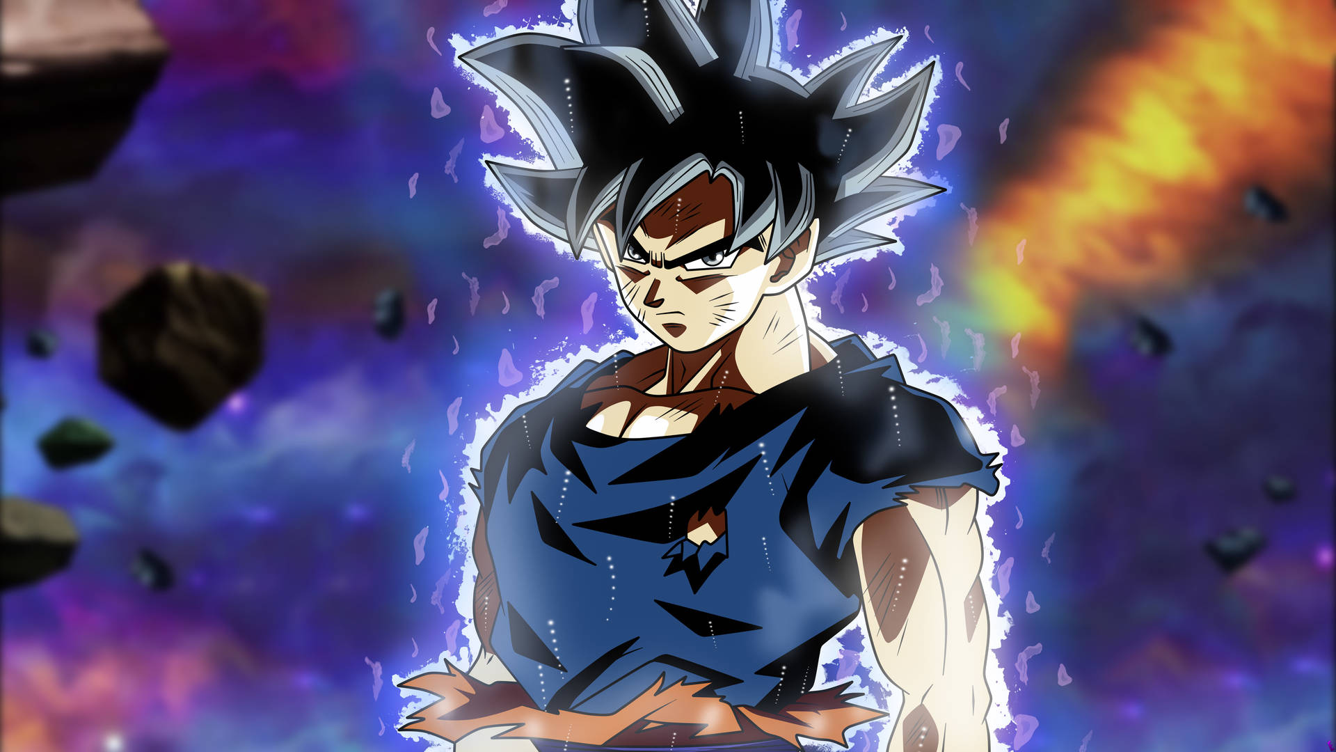 Goku 4k Ultra Hd Aura In Space Background