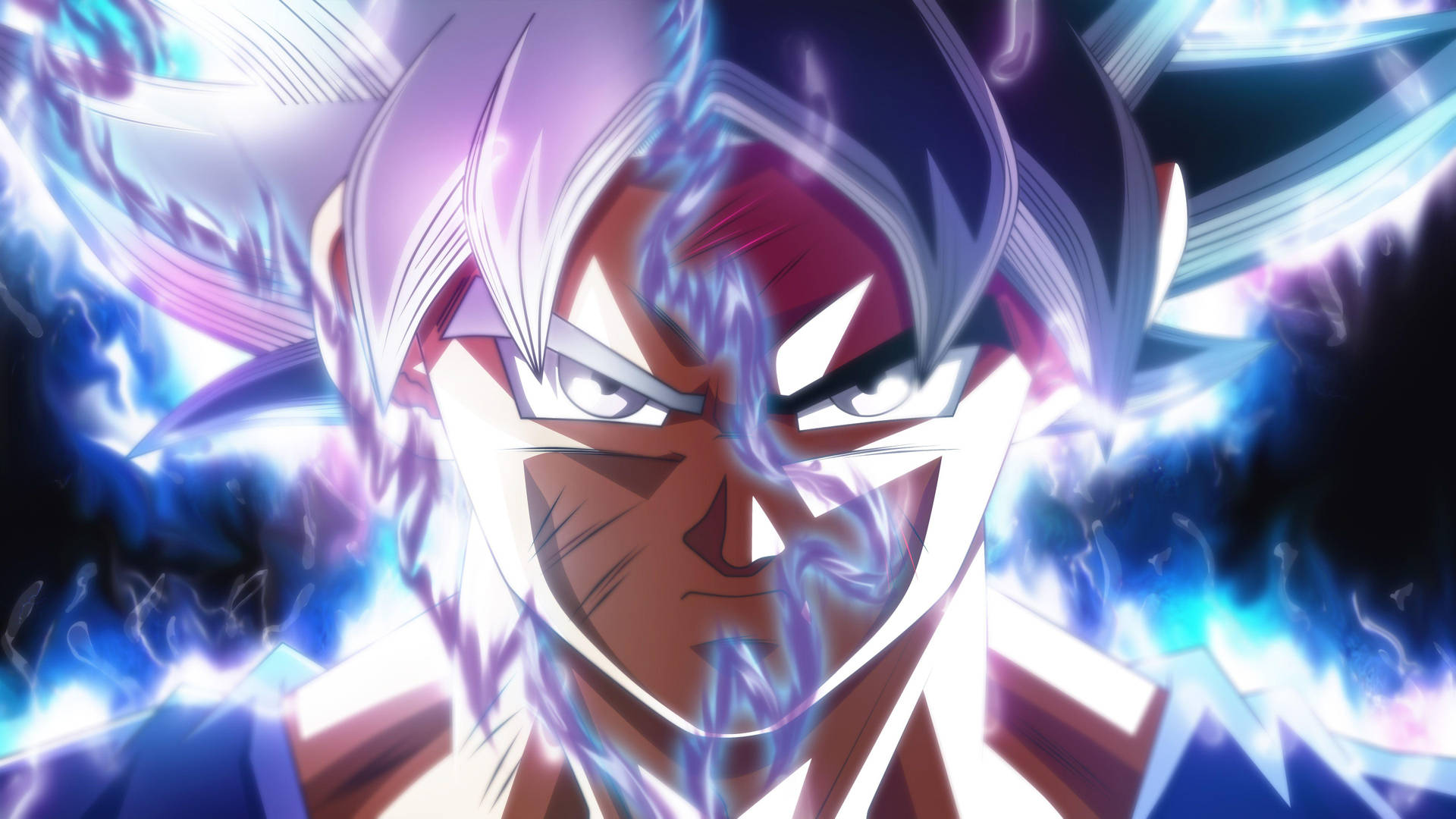 Goku 4k Ultra Hd Half White Half Black Hair Background