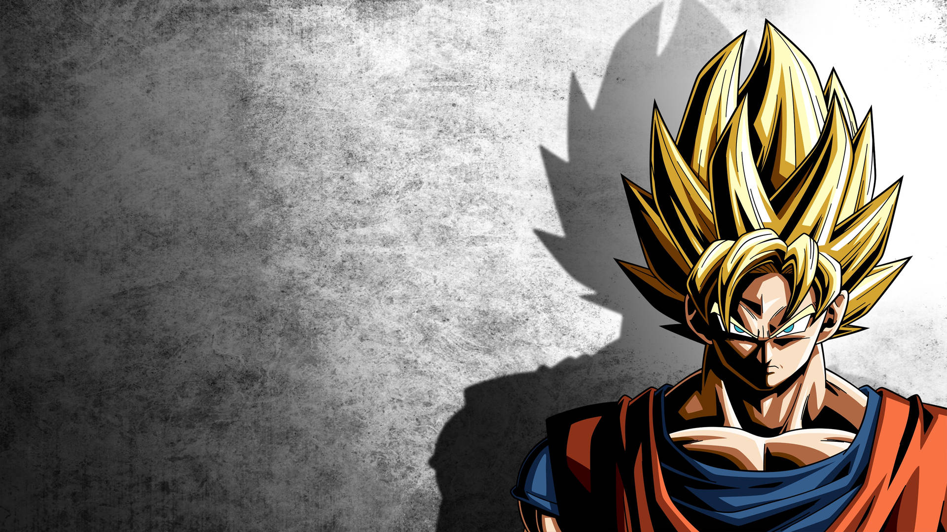 Goku 4k Ultra Hd On White Wall Background