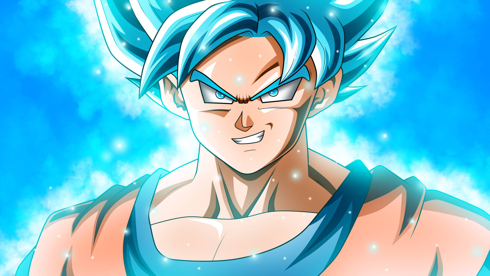 Goku 4k Ultra Hd Smirking Super Saiyan Blue