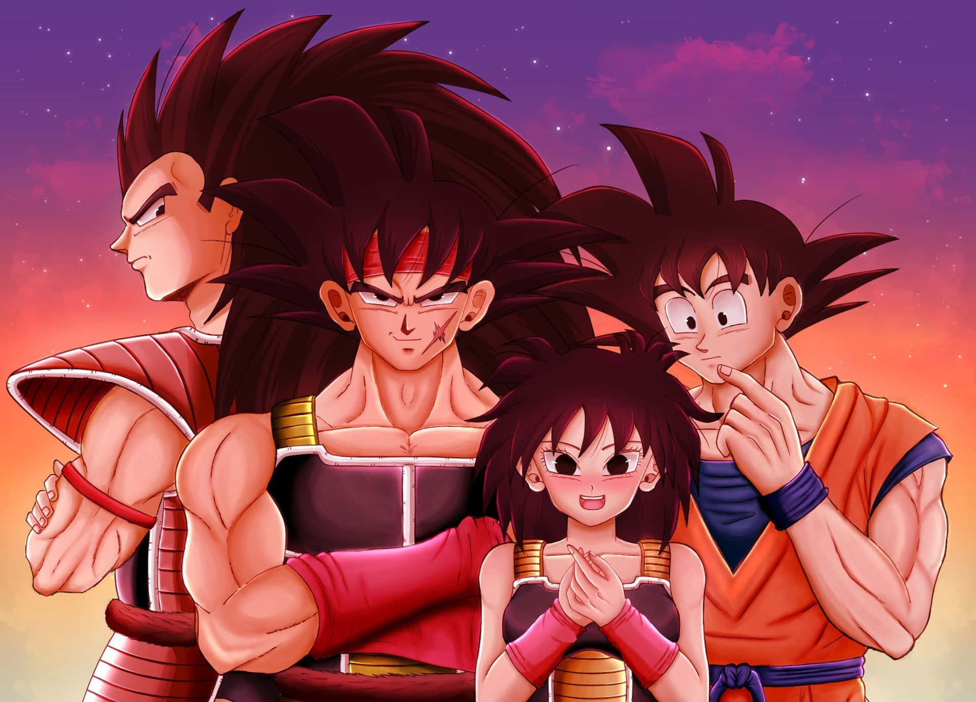 Goku And Chichi Loving Together Background