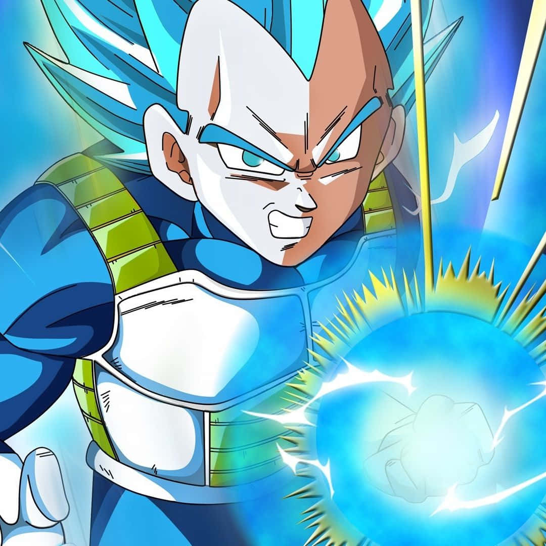 Goku And Vegeta In An Epic Battle Background