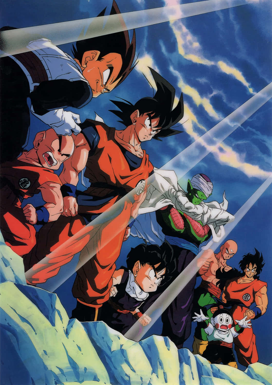 Goku And Vegeta, Long-time Rivals, Stand Together In This Iphone Wallpaper.