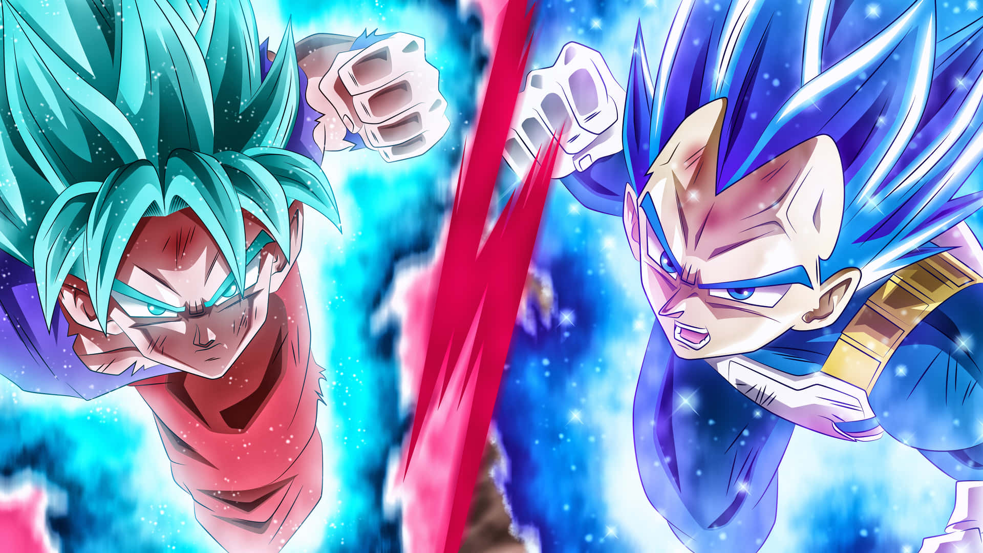 Goku And Vegeta Team Up To Fight A Powerful Foe Background