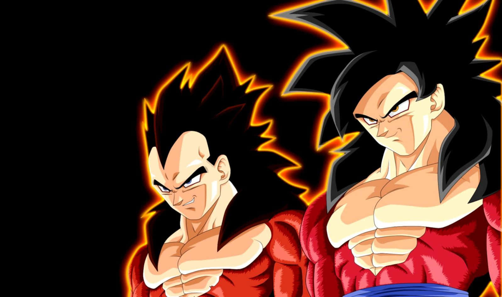 Goku And Vegeta, Two Of The Most Powerful Characters In The Dragon Ball Z Universe Background