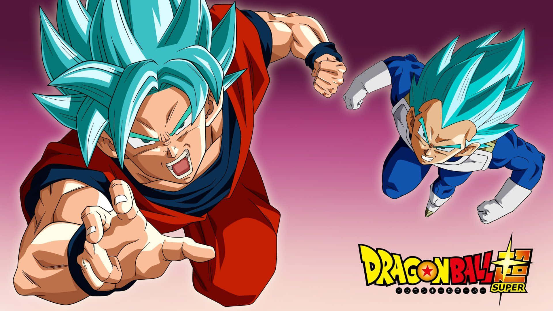 Goku And Vegeta, Two Powerful Super Saiyan From The Dragon Ball Z. Background