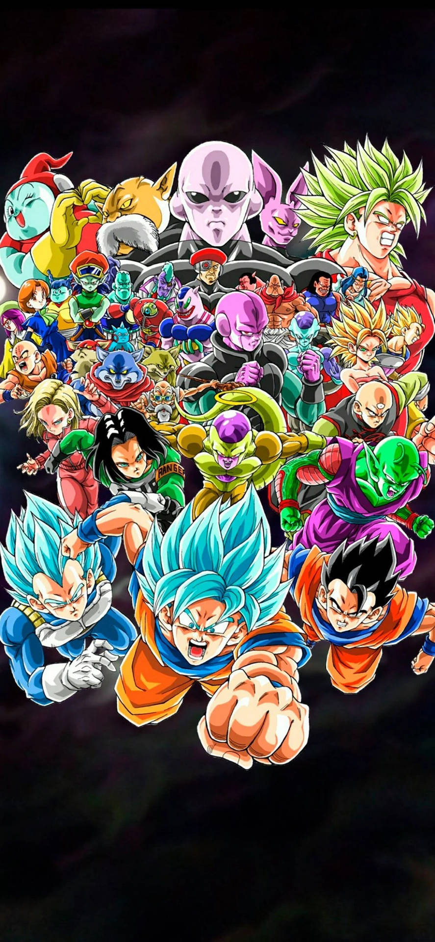 Goku And Villains Dragon Ball Z Iphone Background