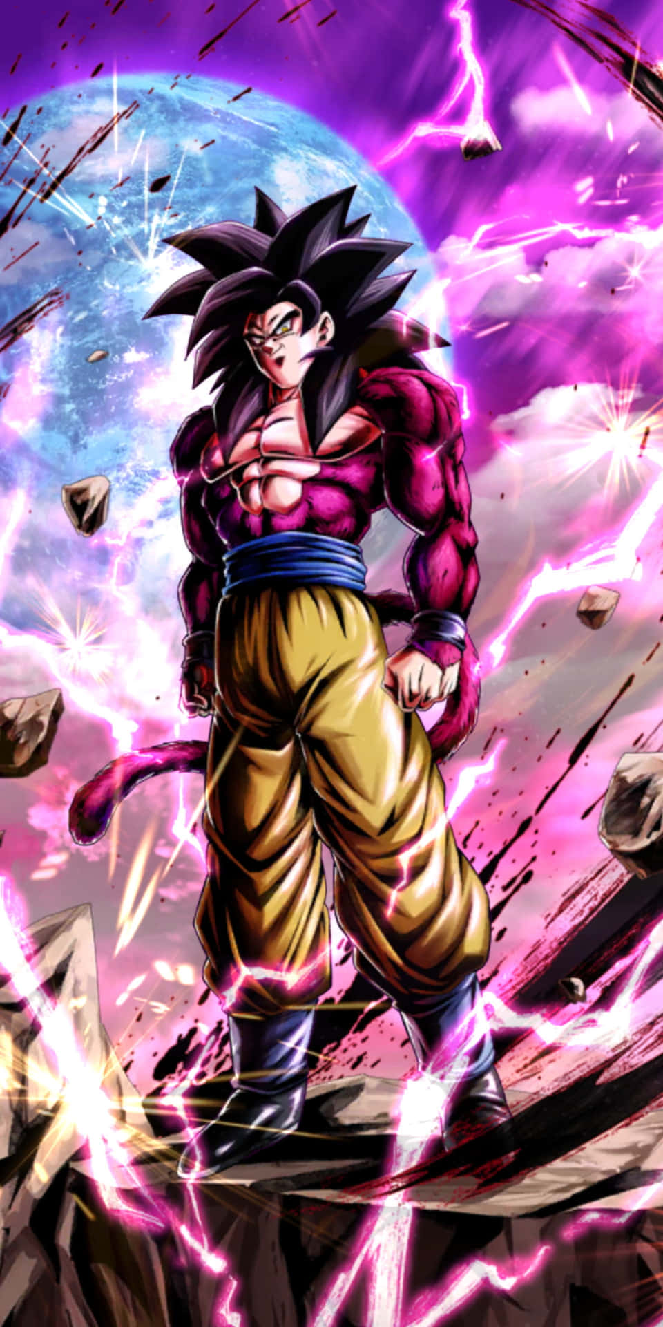 Goku Ascendant In Super Saiyan 4 Form Background