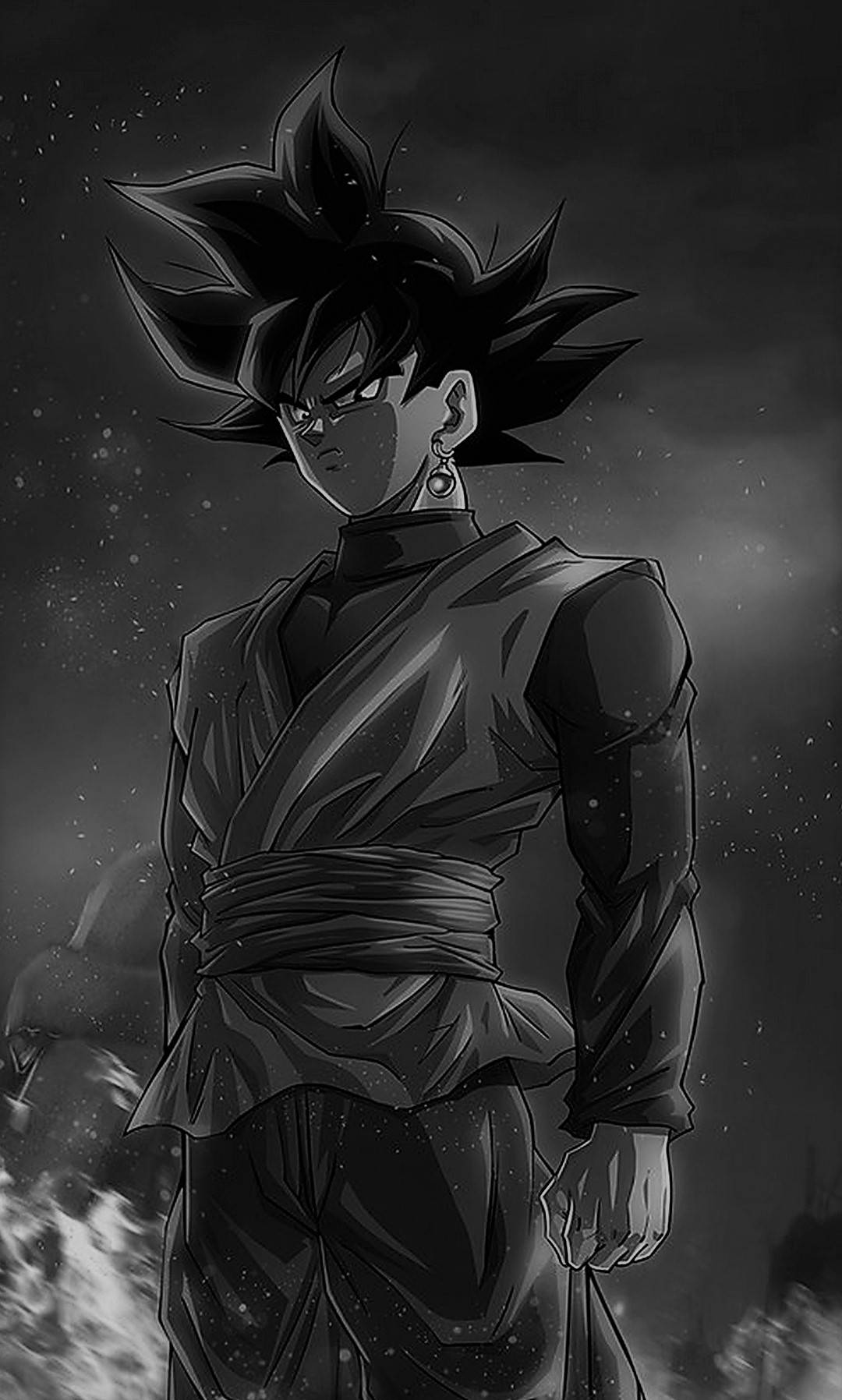 Goku Black And White Hd Background