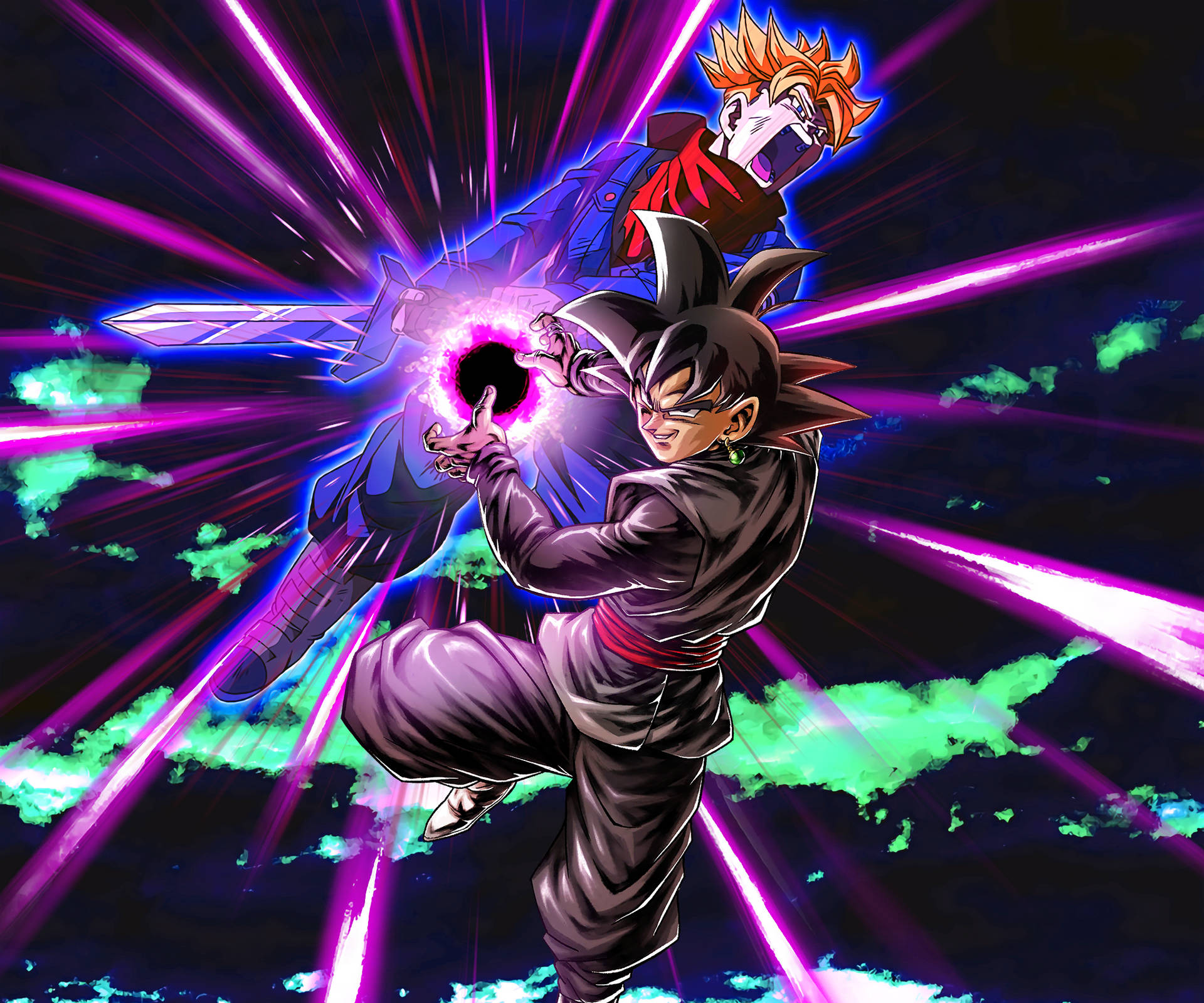 Goku Black Kamehameha Iphone Wave Background
